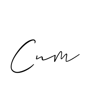 if you are searching for the best signature style for your name Cnm. so please give up your signature search. here we have designed multiple signature styles  using Allison_Script. Cnm signature style 2 images and pictures png