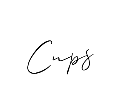 How to make Cnps signature? Allison_Script is a professional autograph style. Create handwritten signature for Cnps name. Cnps signature style 2 images and pictures png