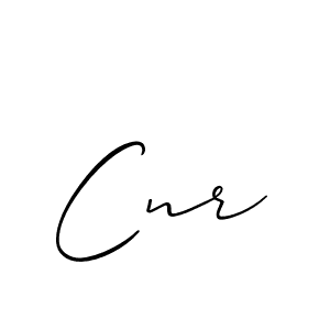 The best way (Allison_Script) to make a short signature is to pick only two or three words in your name. The name Cnr include a total of six letters. For converting this name. Cnr signature style 2 images and pictures png