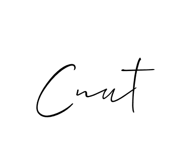 You should practise on your own different ways (Allison_Script) to write your name (Cnut) in signature. don't let someone else do it for you. Cnut signature style 2 images and pictures png