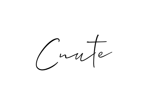 Make a beautiful signature design for name Cnute. With this signature (Allison_Script) style, you can create a handwritten signature for free. Cnute signature style 2 images and pictures png