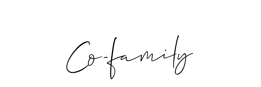 It looks lik you need a new signature style for name Co-family. Design unique handwritten (Allison_Script) signature with our free signature maker in just a few clicks. Co-family signature style 2 images and pictures png