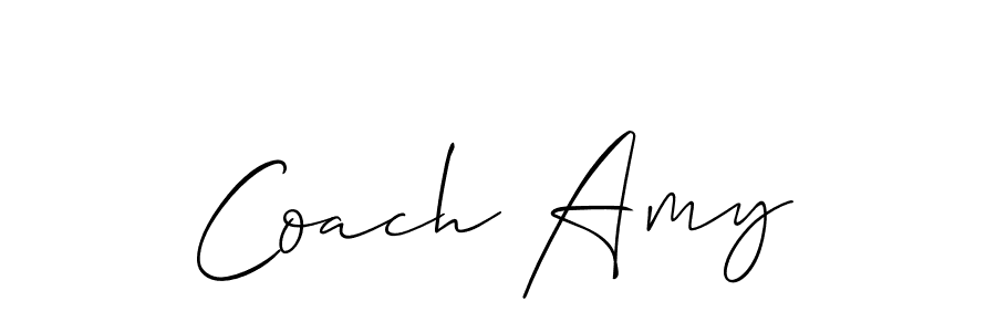 Make a beautiful signature design for name Coach Amy. With this signature (Allison_Script) style, you can create a handwritten signature for free. Coach Amy signature style 2 images and pictures png