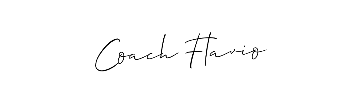 How to make Coach Flavio signature? Allison_Script is a professional autograph style. Create handwritten signature for Coach Flavio name. Coach Flavio signature style 2 images and pictures png