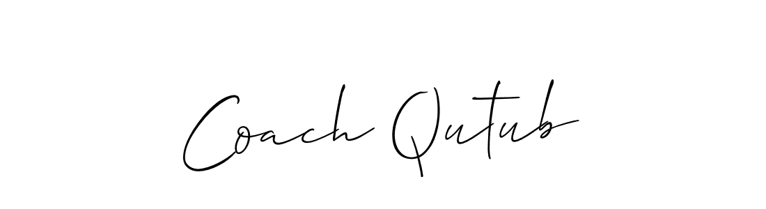 Use a signature maker to create a handwritten signature online. With this signature software, you can design (Allison_Script) your own signature for name Coach Qutub. Coach Qutub signature style 2 images and pictures png