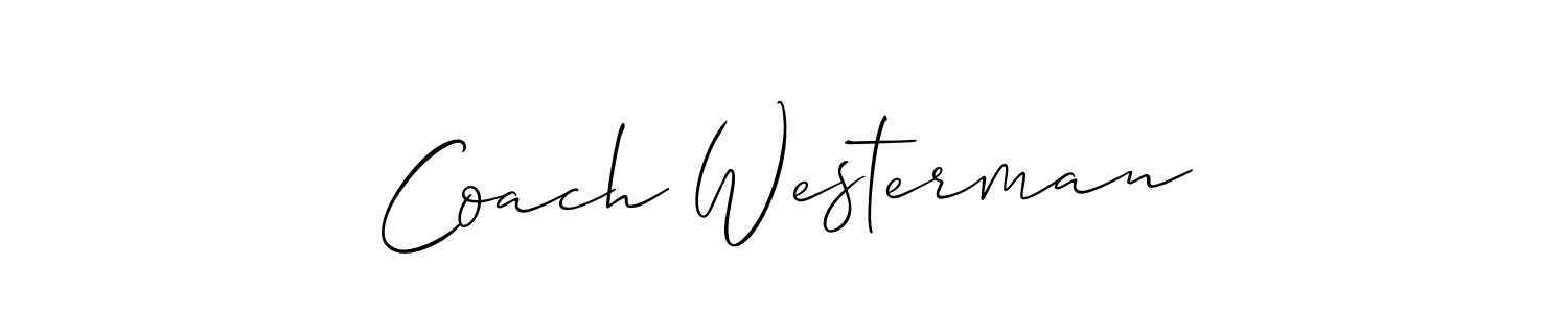 Similarly Allison_Script is the best handwritten signature design. Signature creator online .You can use it as an online autograph creator for name Coach Westerman. Coach Westerman signature style 2 images and pictures png