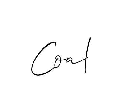 if you are searching for the best signature style for your name Coal. so please give up your signature search. here we have designed multiple signature styles  using Allison_Script. Coal signature style 2 images and pictures png