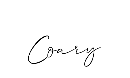 Allison_Script is a professional signature style that is perfect for those who want to add a touch of class to their signature. It is also a great choice for those who want to make their signature more unique. Get Coary name to fancy signature for free. Coary signature style 2 images and pictures png