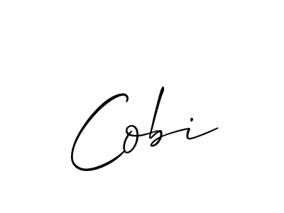 How to make Cobi signature? Allison_Script is a professional autograph style. Create handwritten signature for Cobi name. Cobi signature style 2 images and pictures png