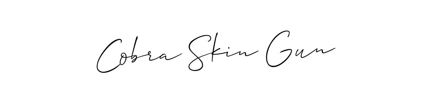 Make a short Cobra Skin Gun signature style. Manage your documents anywhere anytime using Allison_Script. Create and add eSignatures, submit forms, share and send files easily. Cobra Skin Gun signature style 2 images and pictures png