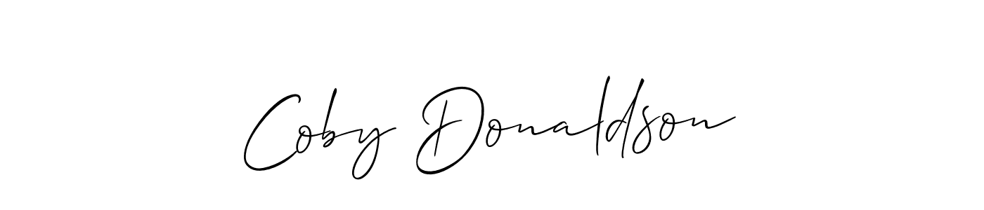 Here are the top 10 professional signature styles for the name Coby Donaldson. These are the best autograph styles you can use for your name. Coby Donaldson signature style 2 images and pictures png