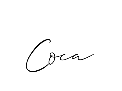 This is the best signature style for the Coca name. Also you like these signature font (Allison_Script). Mix name signature. Coca signature style 2 images and pictures png