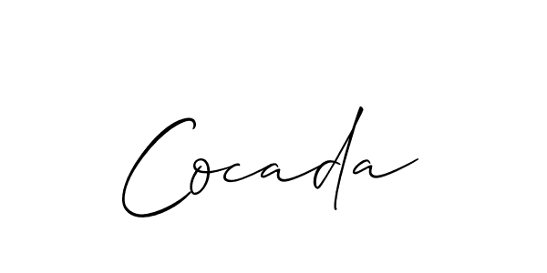 if you are searching for the best signature style for your name Cocada. so please give up your signature search. here we have designed multiple signature styles  using Allison_Script. Cocada signature style 2 images and pictures png