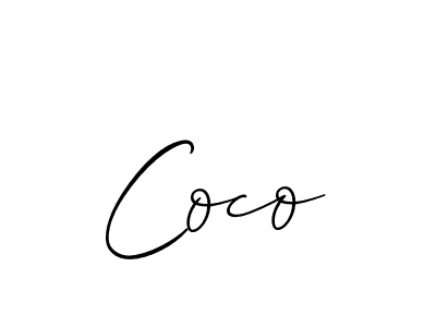 Best and Professional Signature Style for Coco. Allison_Script Best Signature Style Collection. Coco signature style 2 images and pictures png