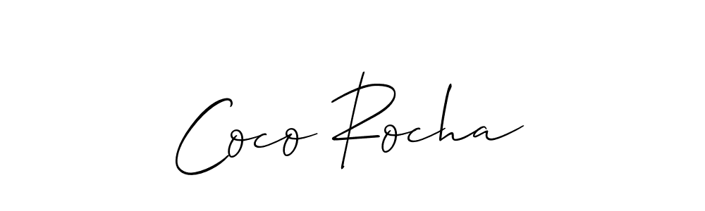 Make a beautiful signature design for name Coco Rocha. With this signature (Allison_Script) style, you can create a handwritten signature for free. Coco Rocha signature style 2 images and pictures png