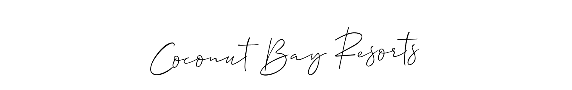 This is the best signature style for the Coconut Bay Resorts name. Also you like these signature font (Allison_Script). Mix name signature. Coconut Bay Resorts signature style 2 images and pictures png