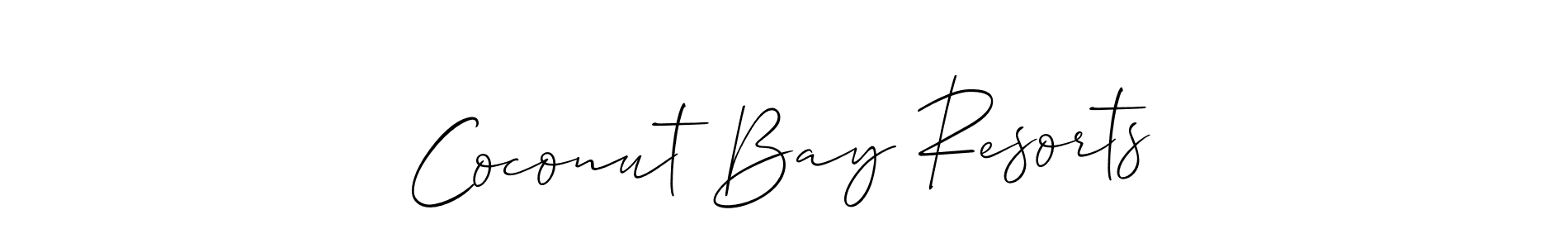 Use a signature maker to create a handwritten signature online. With this signature software, you can design (Allison_Script) your own signature for name Coconut Bay Resorts. Coconut Bay Resorts signature style 2 images and pictures png