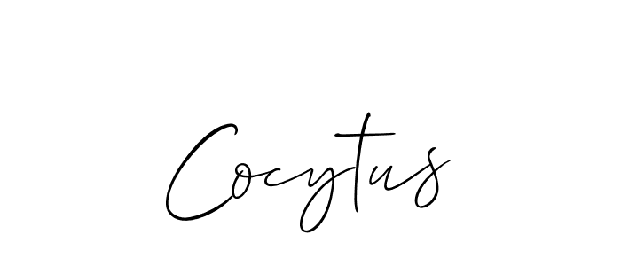 Design your own signature with our free online signature maker. With this signature software, you can create a handwritten (Allison_Script) signature for name Cocytus. Cocytus signature style 2 images and pictures png