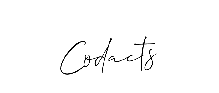 Once you've used our free online signature maker to create your best signature Allison_Script style, it's time to enjoy all of the benefits that Codacts name signing documents. Codacts signature style 2 images and pictures png