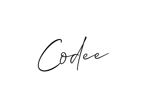 How to make Codee signature? Allison_Script is a professional autograph style. Create handwritten signature for Codee name. Codee signature style 2 images and pictures png