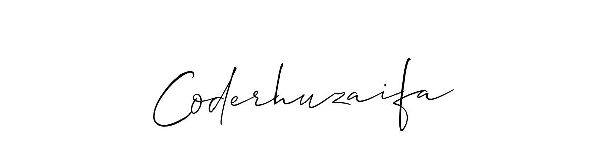 How to make Coderhuzaifa name signature. Use Allison_Script style for creating short signs online. This is the latest handwritten sign. Coderhuzaifa signature style 2 images and pictures png
