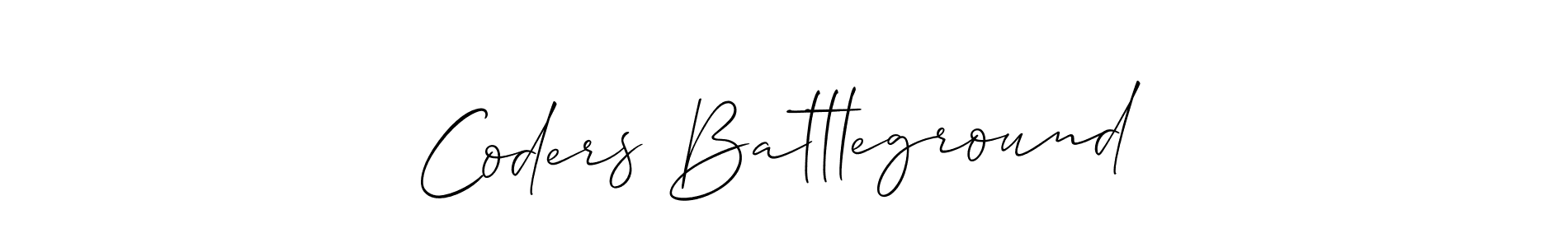 Also we have Coders Battleground name is the best signature style. Create professional handwritten signature collection using Allison_Script autograph style. Coders Battleground signature style 2 images and pictures png