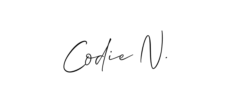 How to make Codie N. signature? Allison_Script is a professional autograph style. Create handwritten signature for Codie N. name. Codie N. signature style 2 images and pictures png