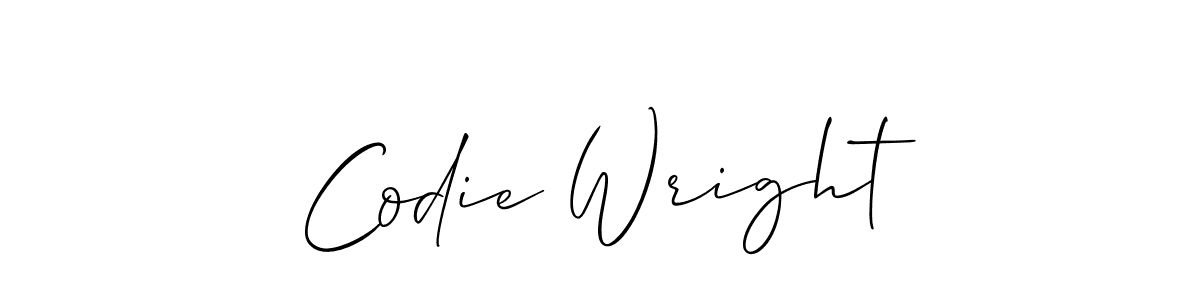 Also we have Codie Wright name is the best signature style. Create professional handwritten signature collection using Allison_Script autograph style. Codie Wright signature style 2 images and pictures png