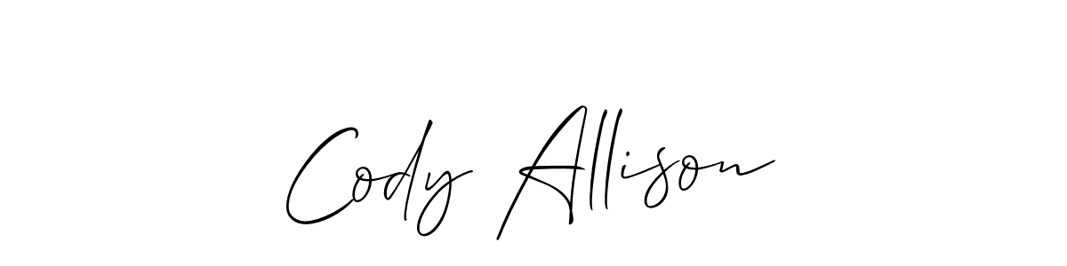 Design your own signature with our free online signature maker. With this signature software, you can create a handwritten (Allison_Script) signature for name Cody Allison. Cody Allison signature style 2 images and pictures png