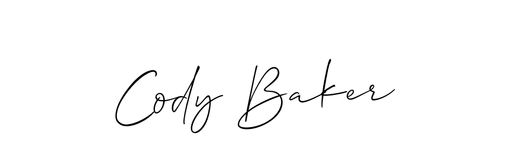 Make a beautiful signature design for name Cody Baker. With this signature (Allison_Script) style, you can create a handwritten signature for free. Cody Baker signature style 2 images and pictures png