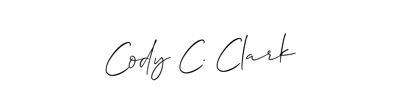 Create a beautiful signature design for name Cody C. Clark. With this signature (Allison_Script) fonts, you can make a handwritten signature for free. Cody C. Clark signature style 2 images and pictures png