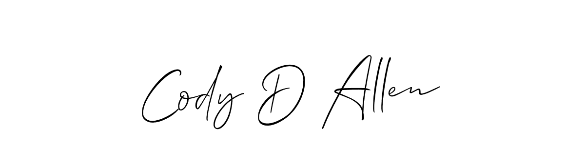 How to make Cody D Allen name signature. Use Allison_Script style for creating short signs online. This is the latest handwritten sign. Cody D Allen signature style 2 images and pictures png