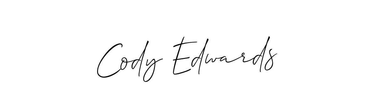 Create a beautiful signature design for name Cody Edwards. With this signature (Allison_Script) fonts, you can make a handwritten signature for free. Cody Edwards signature style 2 images and pictures png