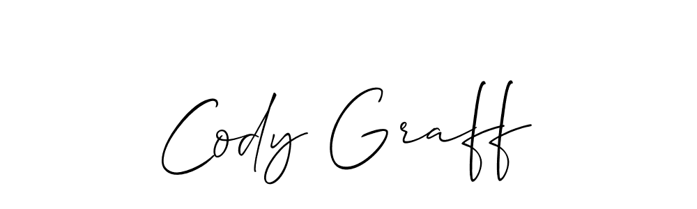 Make a beautiful signature design for name Cody Graff. With this signature (Allison_Script) style, you can create a handwritten signature for free. Cody Graff signature style 2 images and pictures png