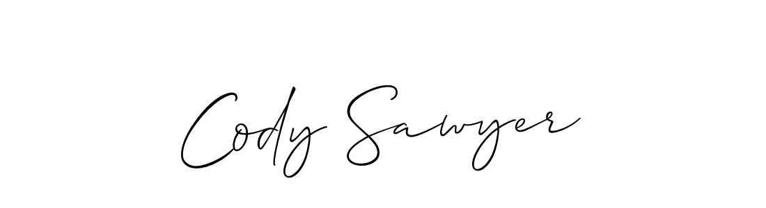 Create a beautiful signature design for name Cody Sawyer. With this signature (Allison_Script) fonts, you can make a handwritten signature for free. Cody Sawyer signature style 2 images and pictures png