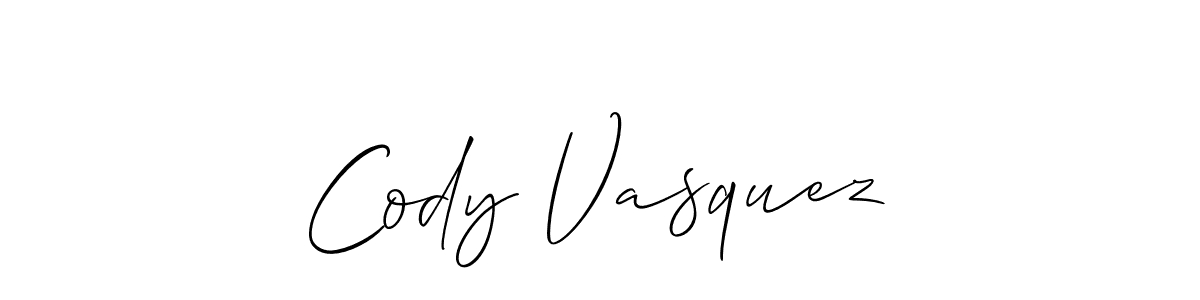 if you are searching for the best signature style for your name Cody Vasquez. so please give up your signature search. here we have designed multiple signature styles  using Allison_Script. Cody Vasquez signature style 2 images and pictures png