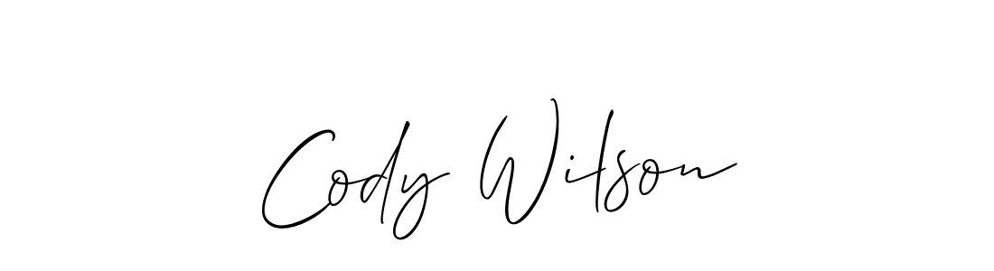 Allison_Script is a professional signature style that is perfect for those who want to add a touch of class to their signature. It is also a great choice for those who want to make their signature more unique. Get Cody Wilson name to fancy signature for free. Cody Wilson signature style 2 images and pictures png