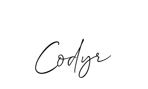 You can use this online signature creator to create a handwritten signature for the name Codyr. This is the best online autograph maker. Codyr signature style 2 images and pictures png