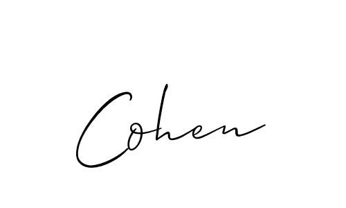 How to make Cohen signature? Allison_Script is a professional autograph style. Create handwritten signature for Cohen name. Cohen signature style 2 images and pictures png