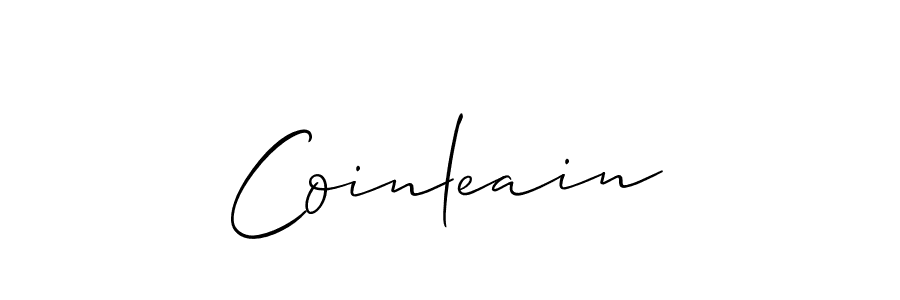 Allison_Script is a professional signature style that is perfect for those who want to add a touch of class to their signature. It is also a great choice for those who want to make their signature more unique. Get Coinleain name to fancy signature for free. Coinleain signature style 2 images and pictures png