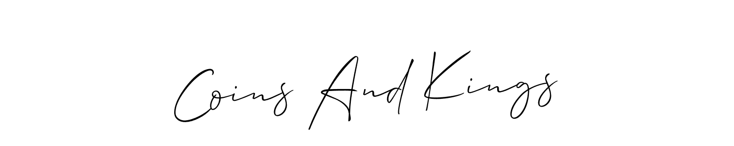 Make a beautiful signature design for name Coins And Kings. Use this online signature maker to create a handwritten signature for free. Coins And Kings signature style 2 images and pictures png