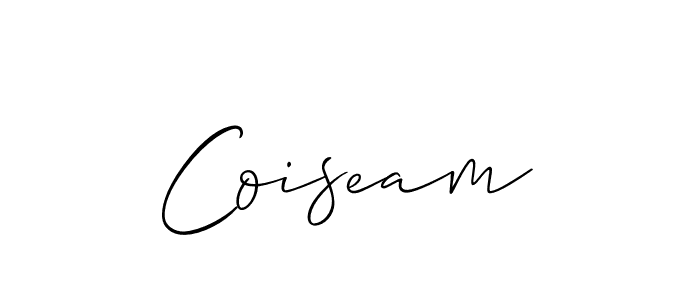 You should practise on your own different ways (Allison_Script) to write your name (Coiseam) in signature. don't let someone else do it for you. Coiseam signature style 2 images and pictures png