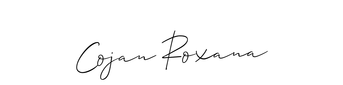 Also You can easily find your signature by using the search form. We will create Cojan Roxana name handwritten signature images for you free of cost using Allison_Script sign style. Cojan Roxana signature style 2 images and pictures png