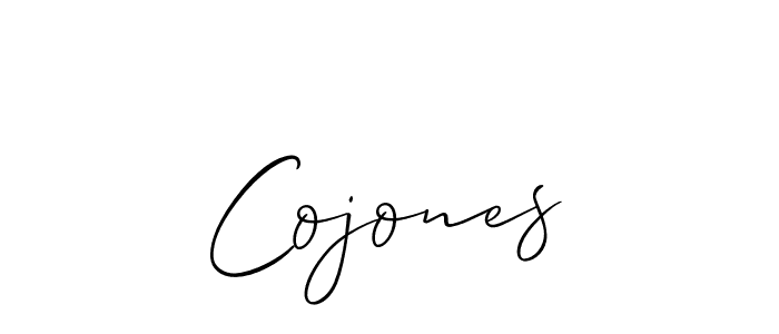 Also You can easily find your signature by using the search form. We will create Cojones name handwritten signature images for you free of cost using Allison_Script sign style. Cojones signature style 2 images and pictures png