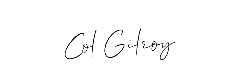 It looks lik you need a new signature style for name Col Gilroy. Design unique handwritten (Allison_Script) signature with our free signature maker in just a few clicks. Col Gilroy signature style 2 images and pictures png