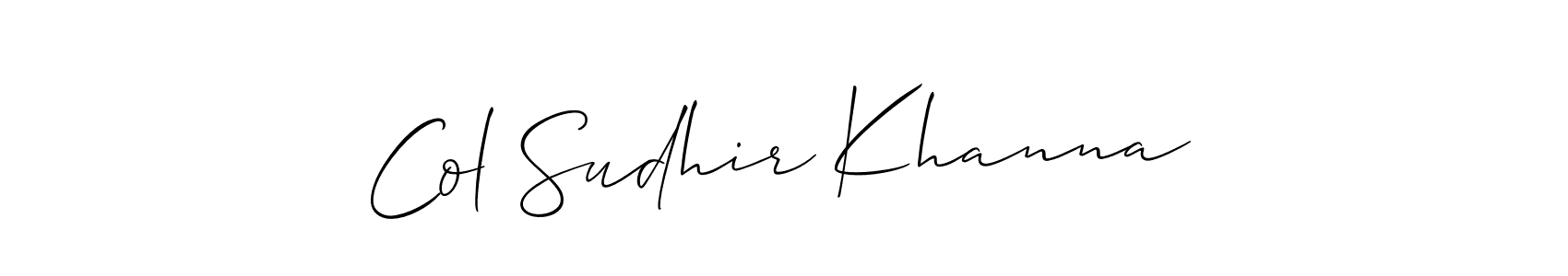 Best and Professional Signature Style for Col Sudhir Khanna. Allison_Script Best Signature Style Collection. Col Sudhir Khanna signature style 2 images and pictures png