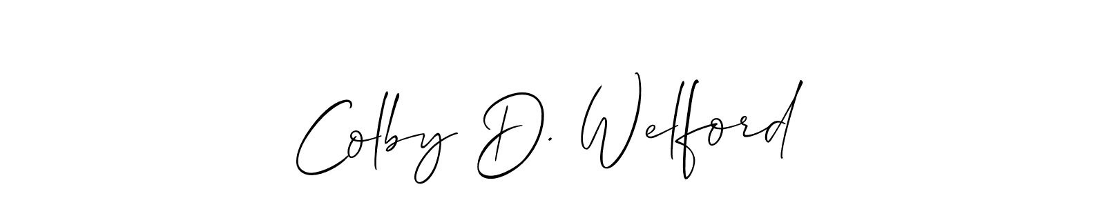 Best and Professional Signature Style for Colby D. Welford. Allison_Script Best Signature Style Collection. Colby D. Welford signature style 2 images and pictures png