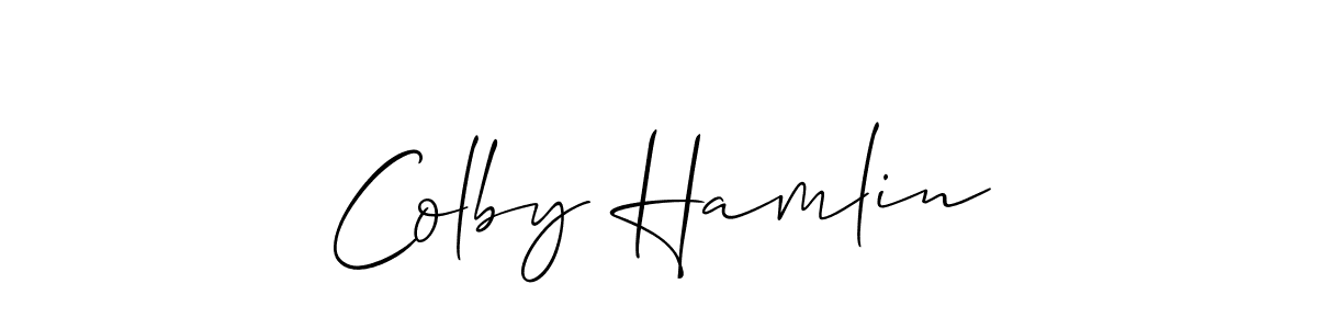 Make a short Colby Hamlin signature style. Manage your documents anywhere anytime using Allison_Script. Create and add eSignatures, submit forms, share and send files easily. Colby Hamlin signature style 2 images and pictures png