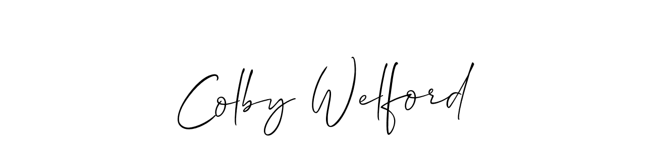 Also You can easily find your signature by using the search form. We will create Colby Welford name handwritten signature images for you free of cost using Allison_Script sign style. Colby Welford signature style 2 images and pictures png