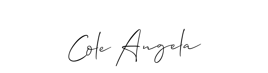 Make a beautiful signature design for name Cole Angela. With this signature (Allison_Script) style, you can create a handwritten signature for free. Cole Angela signature style 2 images and pictures png